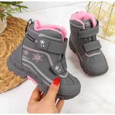 American Club Šedé nepromokavé sněhové boty velikost 30