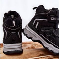Big Star Dětské boty Trapper z paměťové pěny KK374157 Black velikost 35