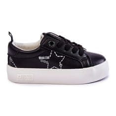 Big Star Dětská šněrovací sportovní obuv KK374223 Black velikost 35