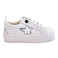 Big Star Dětská šněrovací sportovní obuv KK374222 White velikost 33