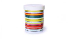 REMEMBER® Porcelánová dóza/ hrnek s víkem/podšálkem Colour Stripes REMEMBER