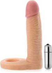 XSARA Vibrující anální strap-on navlékaný na penis erekční kroužek – 70397008