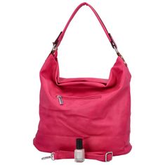 Paolo Bags Příjemná dámská koženková taška většího formátu Veronica, růžová