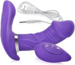 XSARA Vibrátor samonosný masažér vagíny a klitorisu s dálkovým ovládáním - 79879360