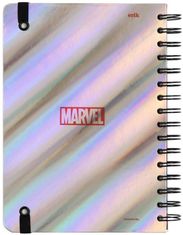 CurePink Plánovací týdenní diář A5 2022/2023 Marvel: Captain America se samolepkami, záložkami a obálkou (14,8 x 21 cm)