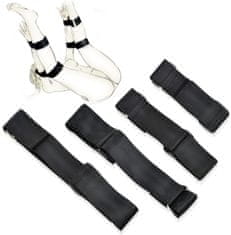 XSARA Postroj bdsm - nylonové pásy svazující ruce a nohy dohromady - sado-maso - 72829073
