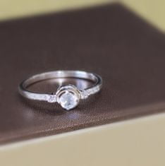 Klenoty Amber Luxusní stříbrný prsten měsíční kámen a topaz Moon Velikost: 57