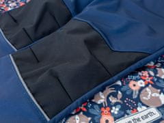 WAMU dívčí zateplené softshellové kalhoty - Lišky tmavě modrá 140/146
