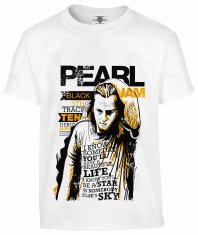 Clearprint Tričko Pearl Jam | Ten Barva: Šedá, Velikost: 110-XS, Druh: Dětské