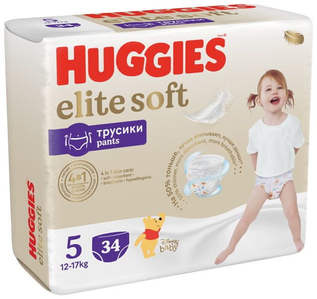 Levně Huggies Elite Soft Pants č. 5 - 34 ks