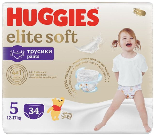 Levně Huggies Elite Soft Pants č. 5 - 34 ks