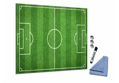 Glasdekor Skleněná magnetická tabule fotbal hřiště - Tvar: Obdélník, Rozměr skleněné grafické tabule: 80x60