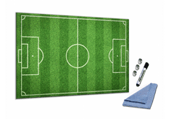 Glasdekor Skleněná magnetická tabule fotbal hřiště - Tvar: Čtverec, Rozměr skleněné grafické tabule: 100x100