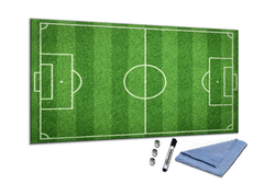 Glasdekor Skleněná magnetická tabule fotbal hřiště - Tvar: Čtverec, Rozměr skleněné grafické tabule: 100x100