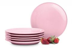 Konsimo Dezertní talíř 6 ks. růžový LUPIN
