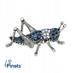 Pinets® Brož stříbrná kobylka s kubickou zirkonií