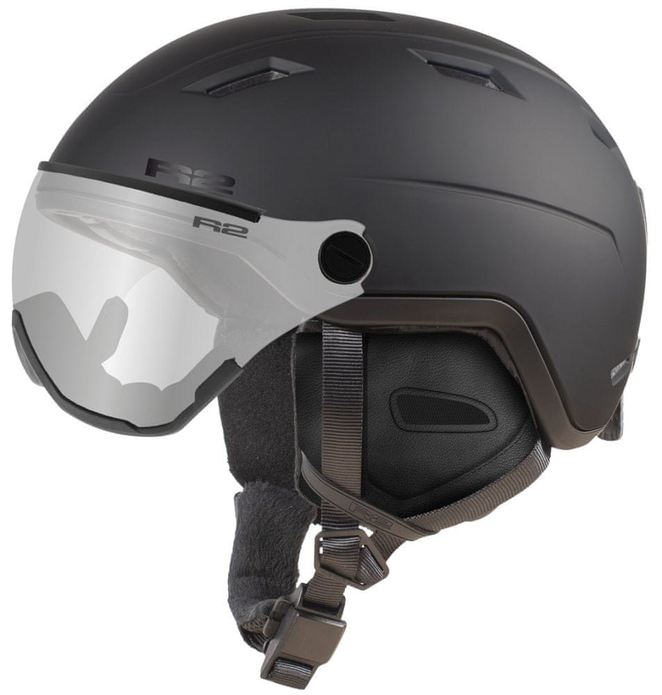 Levně R2 lyžařská helma Panther černá S-M