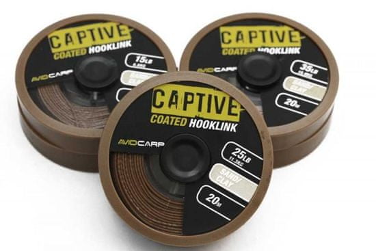 Avid Carp Captive Coated Hooklink - Sand/Clay Libráž: 35 lb
