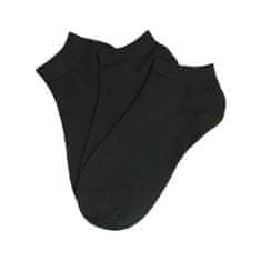 commshop 30x Bavlněné kotníkové ponožky černé velikost 35-38