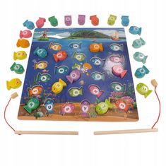 Luxma Dřevěná rybářská hra s magnetem 3v1 4311