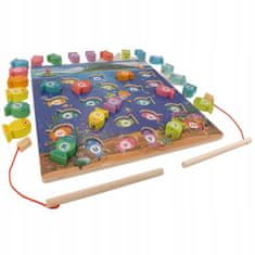 Luxma Dřevěná rybářská hra s magnetem 3v1 4311