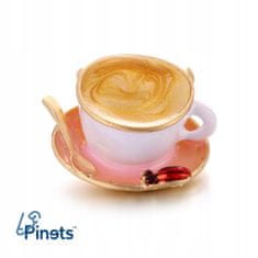 Pinets® Brož bílý šálek kávy