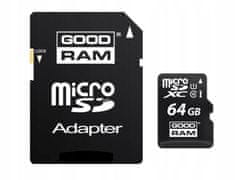 GoodRam Paměťová karta microSDXC 64GB + SD adaptér