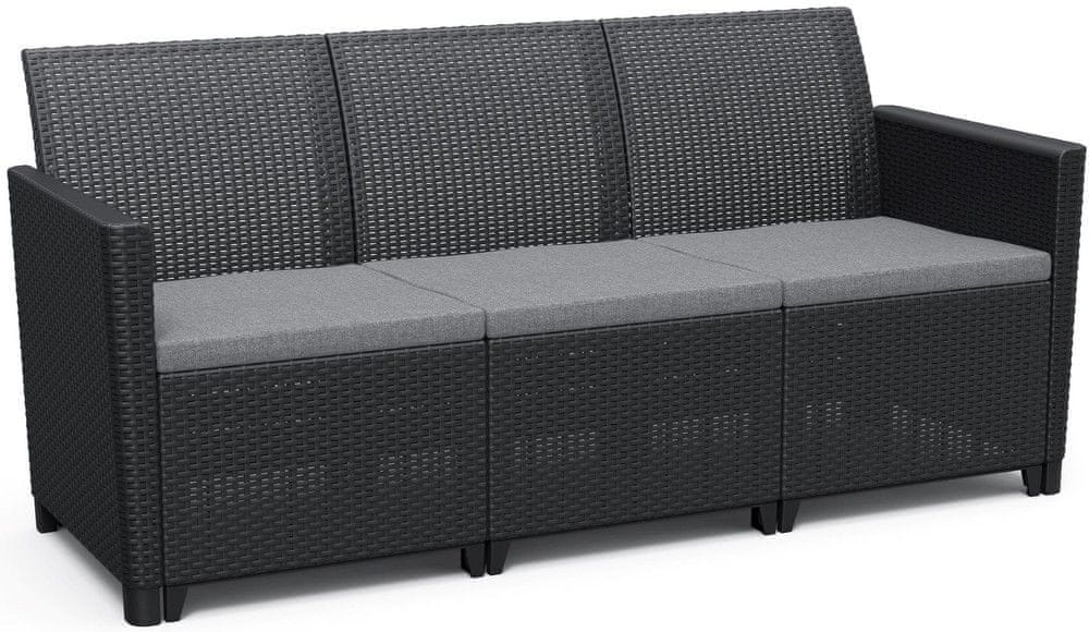 KETER zahradní lavice CLAIRE 3 SEATERS SOFA grafit