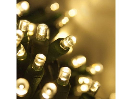AUR Venkovní LED vánoční řetěz - teplá bílá, 50m, 500 LED
