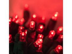 AUR Vnitřní LED vánoční řetěz - červená, 21m, 210 LED
