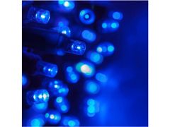 AUR Venkovní LED vánoční řetěz -modrá, 10m, 500 LED, se záblesky
