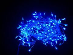 AUR Venkovní světelný LED mikrořetěz, modrá, 2m, 200 LED