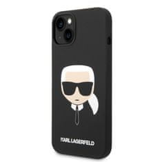 Karl Lagerfeld Lagerfeld MagSafe Kompatibilní Kryt Liquid Silicone Karl Head pro iPhone 14 Plus Black