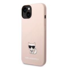 Karl Lagerfeld Lagerfeld Liquid Silicone Choupette Zadní Kryt pro iPhone 14 Plus Pink