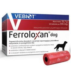 NieZnaszMnie Vitamíny, doplňky pro psy Vebiot Ferroloxan dog 60 tablet + sáčky na trus