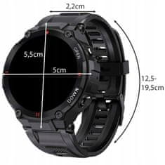 Izoksis 19160 Pánské chytré hodinky Smartwatch K27 černé