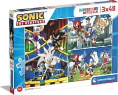 Clementoni Puzzle Ježek Sonic 3x48 dílků