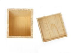 Krabička DELUXE dřevěná přírodní 17 x 17 cm