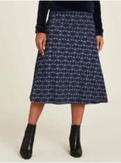 Tranquillo Tmavě modrá vzorovaná midi sukně Tranquillo XS