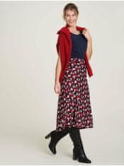 Tranquillo Červená vzorovaná midi sukně Tranquillo XL