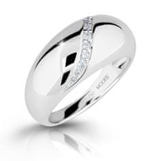 Modesi Nepřehlédnutelný stříbrný prsten se zirkony M16017 (Obvod 56 mm)