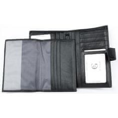 FLW Velká černá peněženka z měkké kvalitní kůže s vyjímatelným pouzdrem na cestovní pas