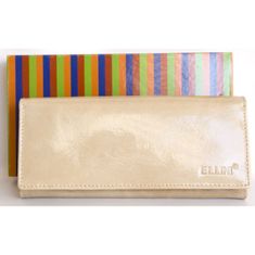 Zbroja Béžová kožená fóliovaná odolná peněženka Ellini