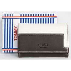 FLW Bílo-hnědá kožená peněženka Tommy Barbados