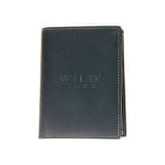 Kožená peněženka Wild Tiger tmavě šedá téměř černá
