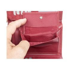 FLW Červená kožená peněženka Corsi z měkké kůže