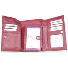 FLW Červená kožená peněženka Corsi z měkké kůže