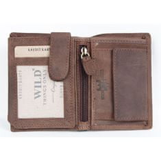FLW Pánská celá kožená malá kapesní peněženka