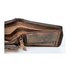 FLW Kožená peněženka z přírodní kůže celá na kovový zip