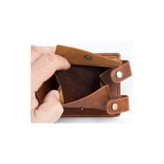 FLW Celá kožená peněženka s 50 cm dlouhým řetězem bez značek a nápisů
